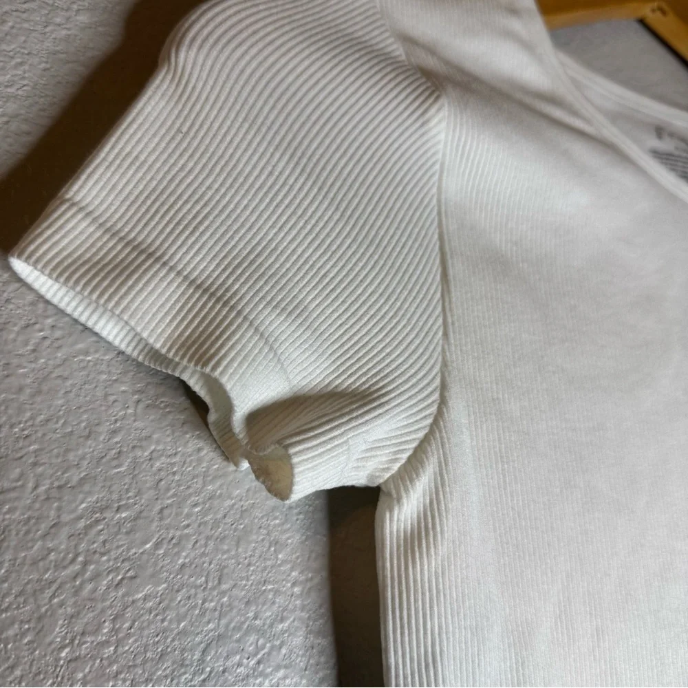 New Art Class White Ribbed Crop Top Size XL (14)